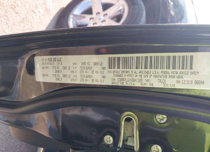 Photo 9 of 2017 Ram 1500 BIG HORN 4X4 5'7 BOX (VIN 1C6RR7LG1HS641325)