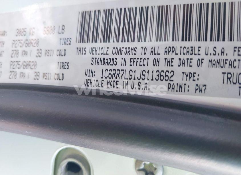 Photo 9 of 2018 Ram 1500 HARVEST 4X4 5'7 BOX (VIN 1C6RR7LG1JS113662)