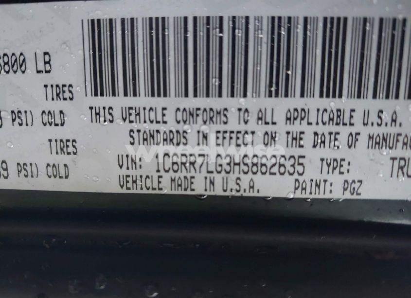 Photo 9 of 2017 Ram 1500 BIG HORN 4X4 5'7 BOX (VIN 1C6RR7LG3HS862635)