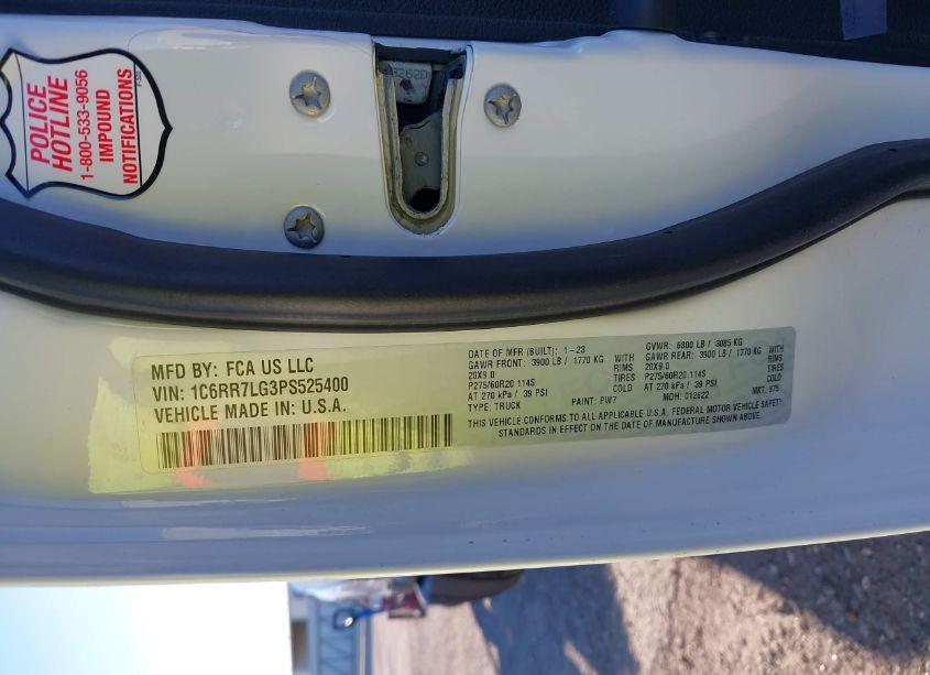 Photo 9 of 2023 Ram 1500 CLASSIC (VIN 1C6RR7LG3PS525400)