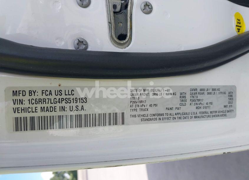 Photo 9 of 2023 Ram 1500 CLASSIC SLT 4X4 5'7 BOX (VIN 1C6RR7LG4PS519153)