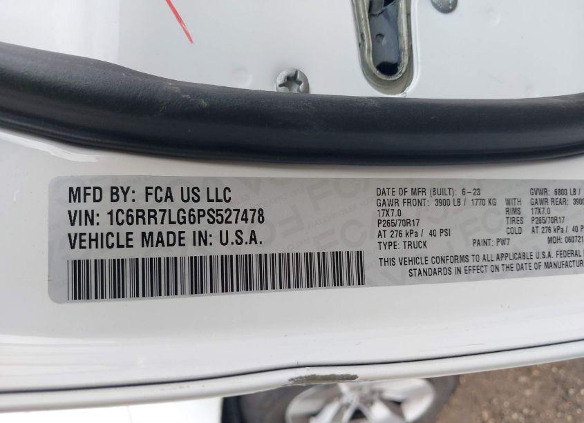 Photo 9 of 2023 Ram 1500 CLASSIC SLT 4X4 5'7 BOX (VIN 1C6RR7LG6PS527478)