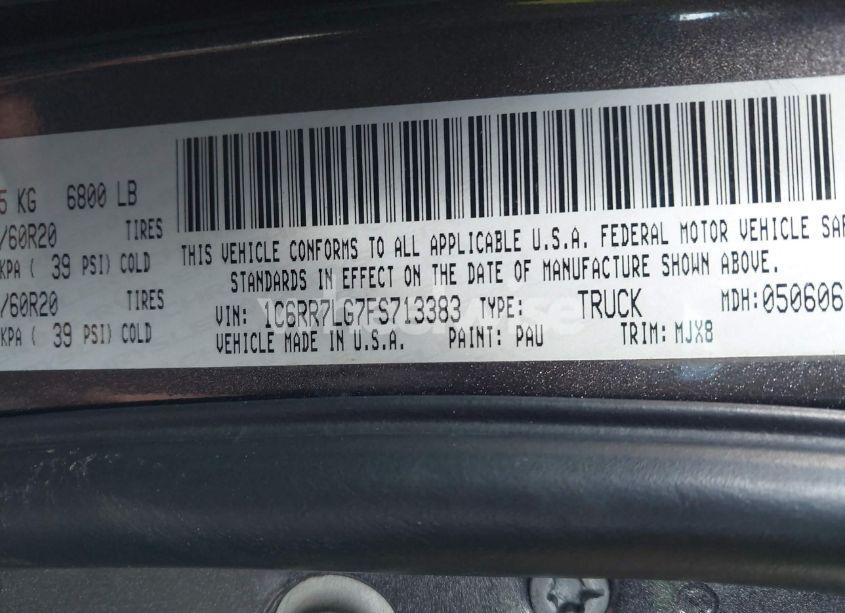 Photo 9 of 2015 Ram 1500 (VIN 1C6RR7LG7FS713383)