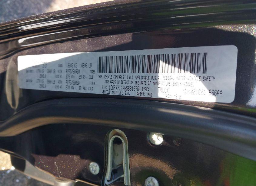 Photo 9 of 2017 Ram 1500 BIG HORN 4X4 5'7 BOX (VIN 1C6RR7LG7HS681876)