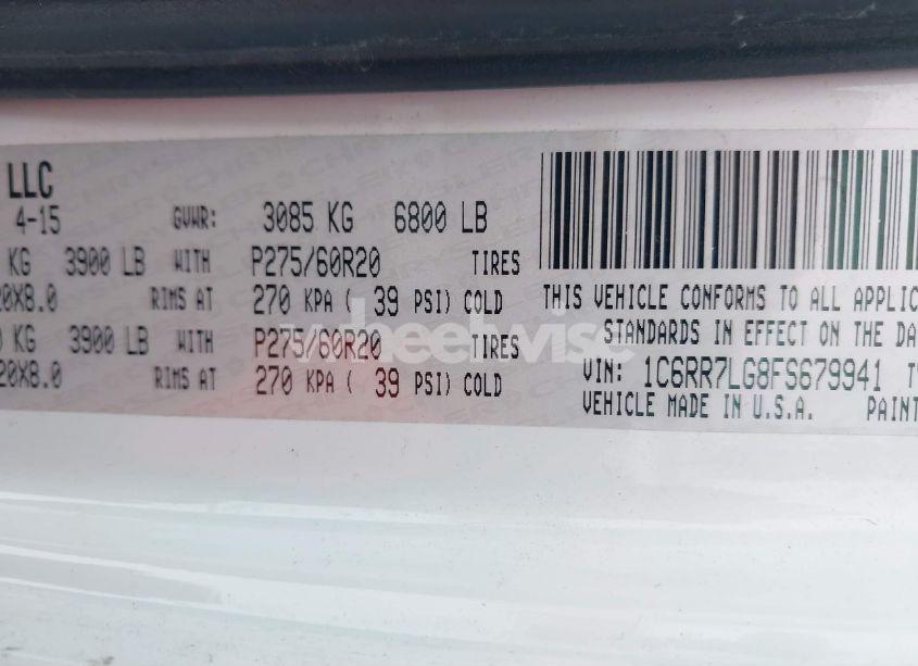 Photo 9 of 2015 Ram 1500 BIG HORN (VIN 1C6RR7LG8FS679941)