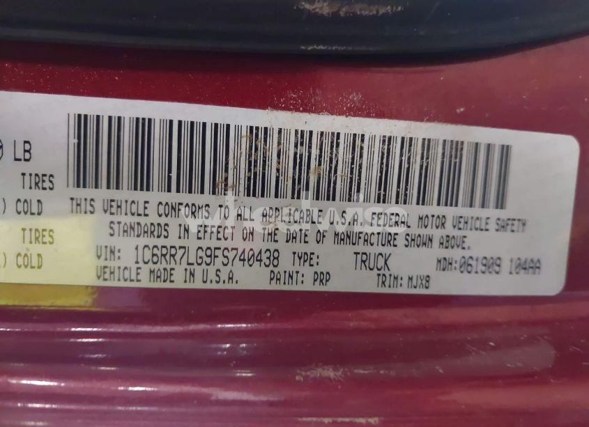 Photo 9 of 2015 Ram 1500 BIG HORN (VIN 1C6RR7LG9FS740438)