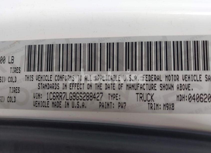 Photo 9 of 2016 Ram 1500 BIG HORN (VIN 1C6RR7LG9GS288427)