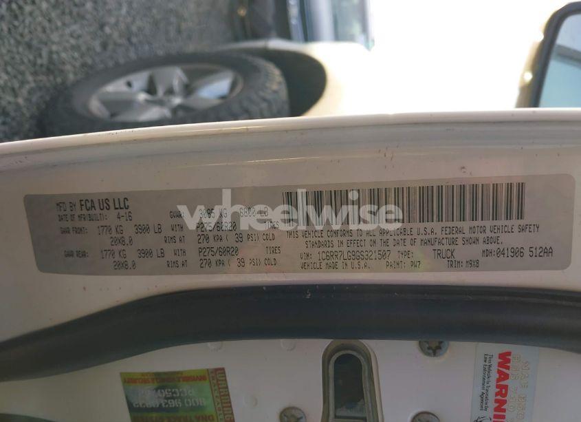 Photo 9 of 2016 Ram 1500 BIG HORN (VIN 1C6RR7LG9GS321507)