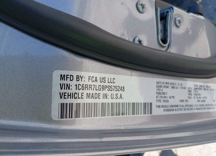 Photo 9 of 2023 Ram 1500 CLASSIC SLT 4X4 5'7 BOX (VIN 1C6RR7LG9PS575248)