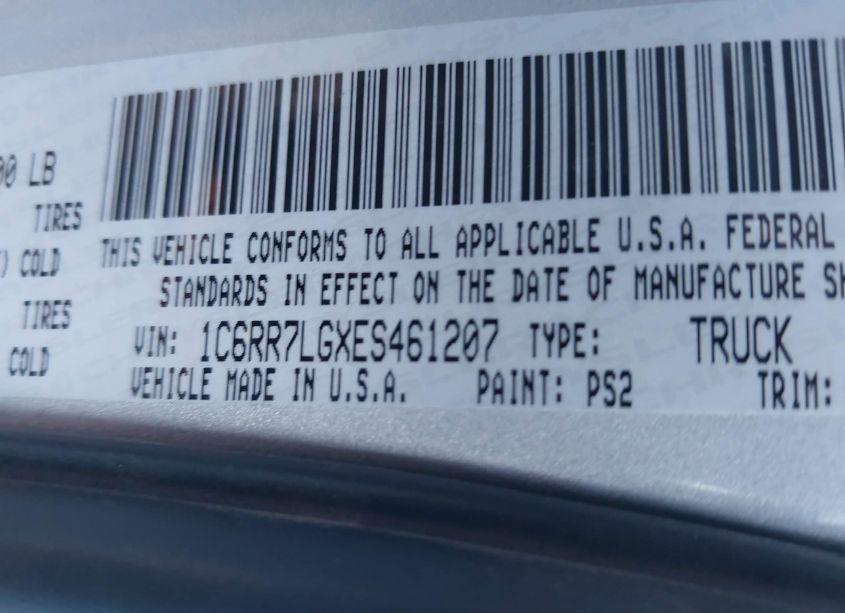 Photo 9 of 2014 Ram 1500 BIG HORN (VIN 1C6RR7LGXES461207)