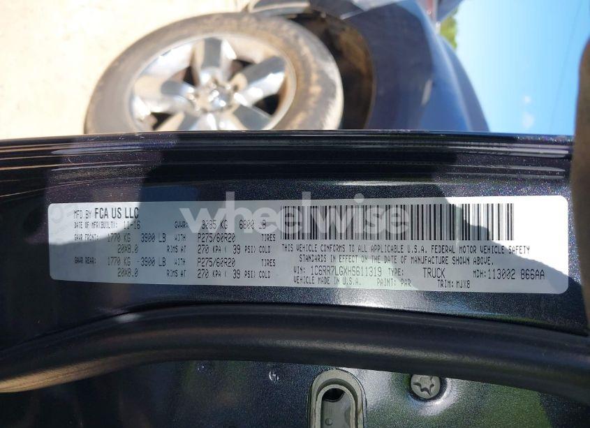 Photo 9 of 2017 Ram 1500 BIG HORN 4X4 5'7 BOX (VIN 1C6RR7LGXHS611319)