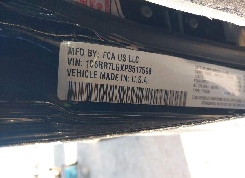 Photo 9 of 2023 Ram 1500 CLASSIC SLT 4X4 5'7 BOX (VIN 1C6RR7LGXPS517598)