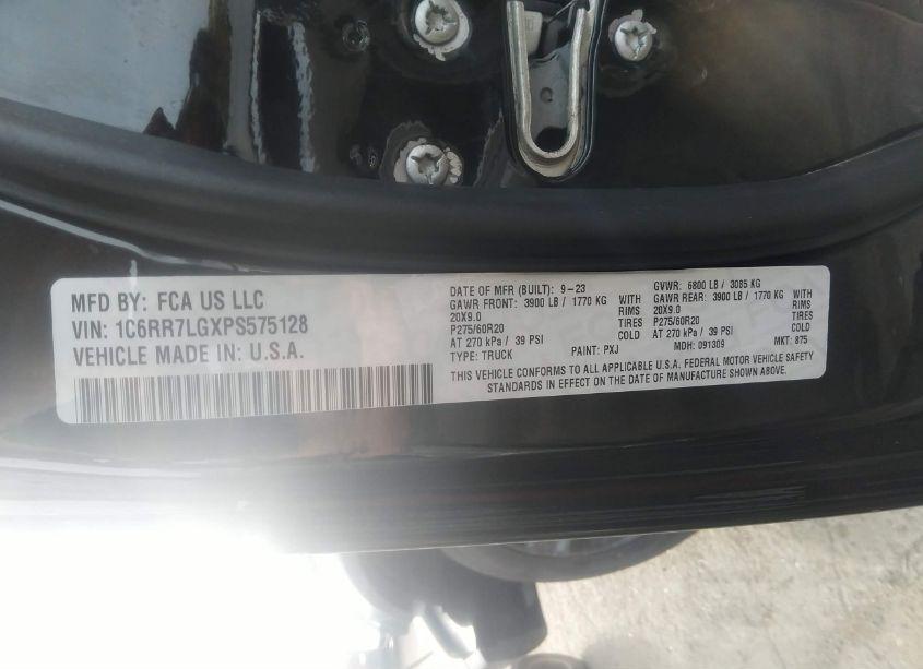 Photo 9 of 2023 Ram 1500 CLASSIC WARLOCK 4X4 5'7 BOX (VIN 1C6RR7LGXPS575128)