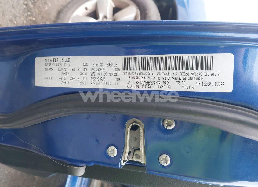 Photo 9 of 2017 Ram 1500 BIG HORN 4X4 5'7 BOX (VIN 1C6RR7LM3HS874774)