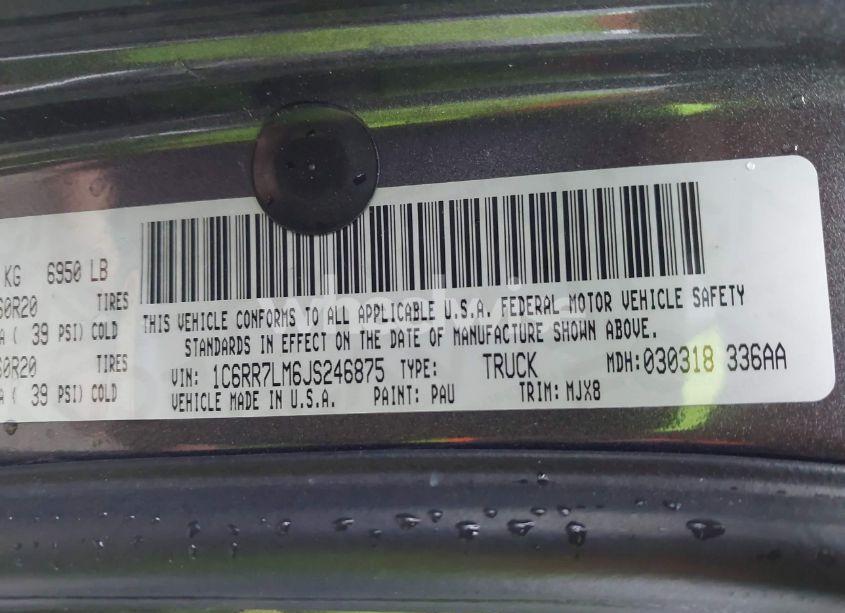 Photo 9 of 2018 Ram 1500 BIG HORN 4X4 5'7 BOX (VIN 1C6RR7LM6JS246875)