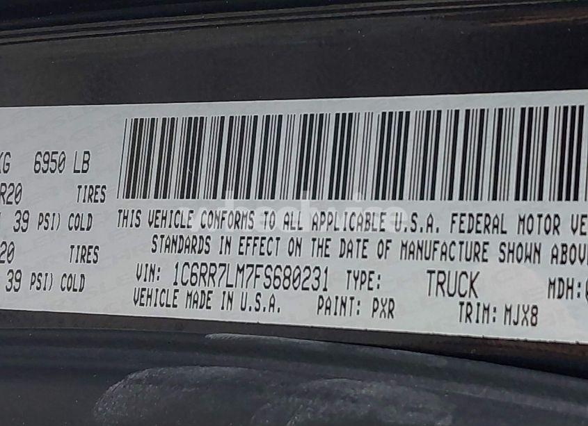 Photo 9 of 2015 Ram 1500 (VIN 1C6RR7LM7F5680231)