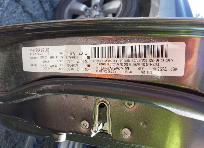 Photo 9 of 2015 Ram 1500 BIG HORN (VIN 1C6RR7LM7FS603570)