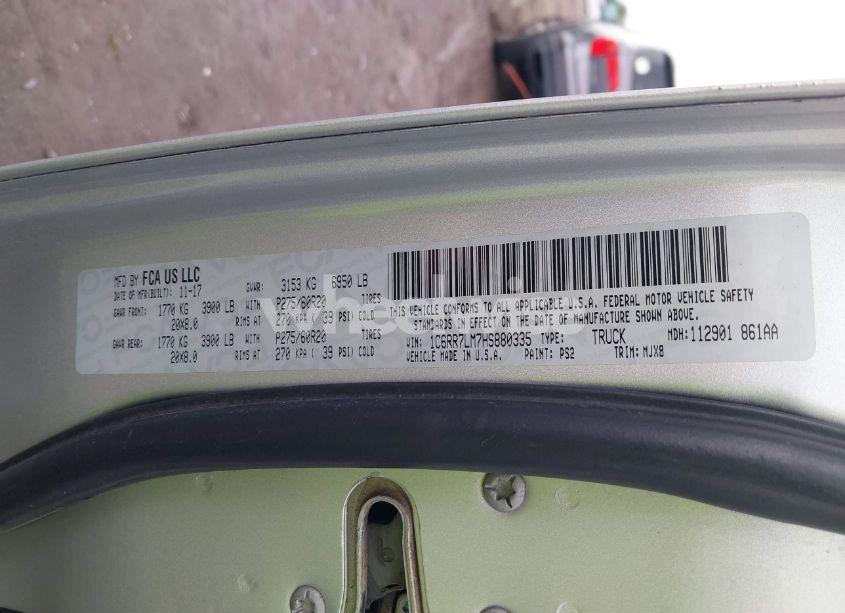 Photo 9 of 2017 Ram 1500 BIG HORN 4X4 5'7 BOX (VIN 1C6RR7LM7HS880335)