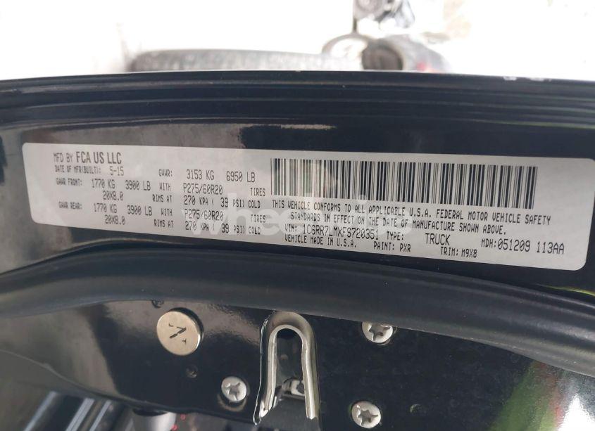 Photo 9 of 2015 Ram 1500 BIG HORN (VIN 1C6RR7LMXFS720351)