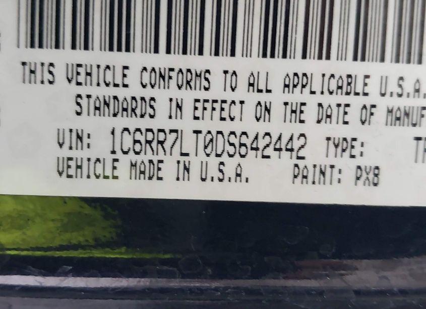 Photo 9 of 2013 Ram 1500 BIG HORN (VIN 1C6RR7LT0DS642442)