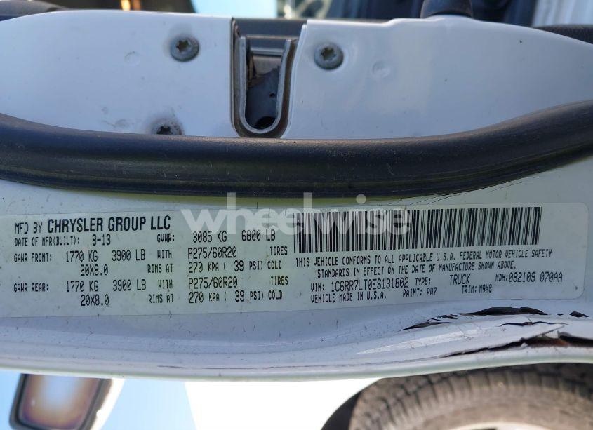 Photo 9 of 2014 Ram 1500 BIG HORN (VIN 1C6RR7LT0ES131802)