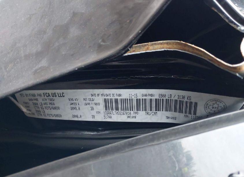 Photo 9 of 2016 Ram 1500 SLT (VIN 1C6RR7LT0GS167010)