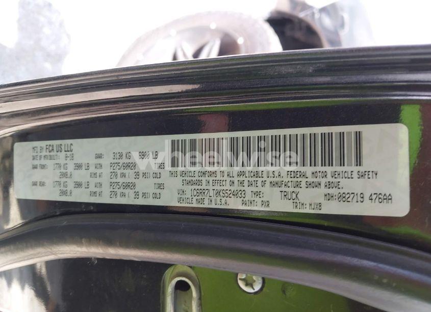 Photo 9 of 2019 Ram 1500 CLASSIC LONE STAR 4X4 5'7 BOX (VIN 1C6RR7LT0KS524033)