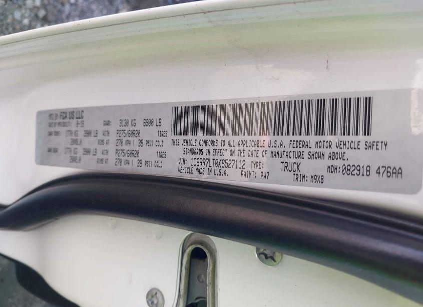 Photo 9 of 2019 Ram 1500 CLASSIC BIG HORN 4X4 5'7 BOX (VIN 1C6RR7LT0KS527112)