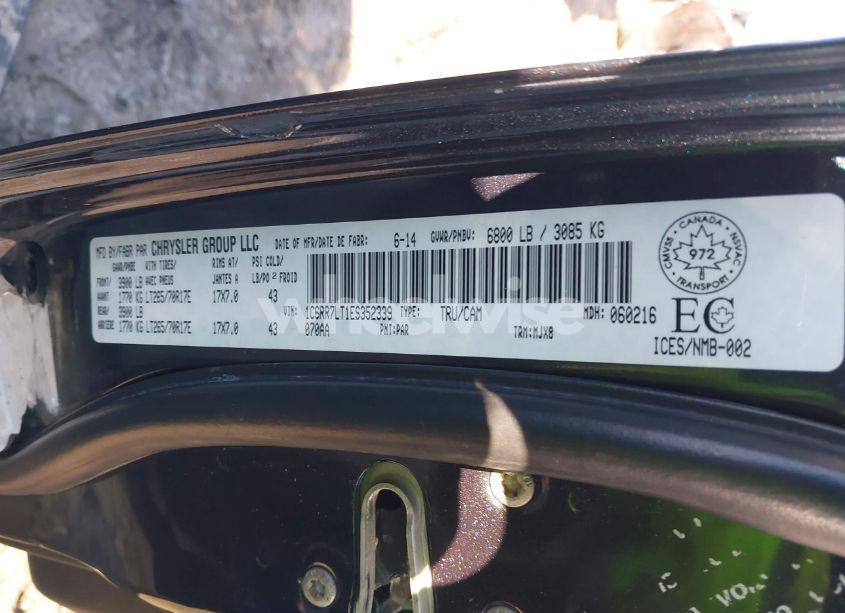 Photo 9 of 2014 Ram 1500 SLT (VIN 1C6RR7LT1ES352339)