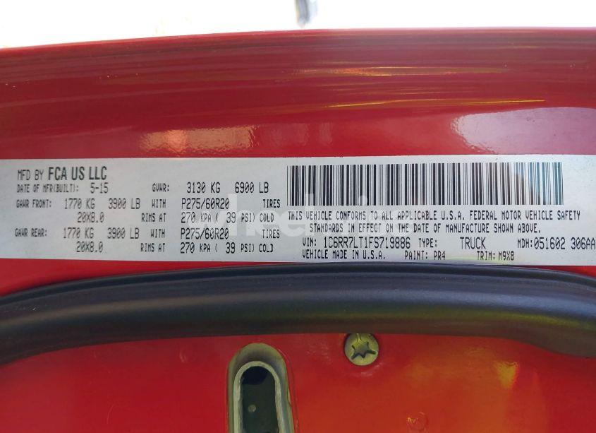 Photo 9 of 2015 Ram 1500 BIG HORN (VIN 1C6RR7LT1FS719886)