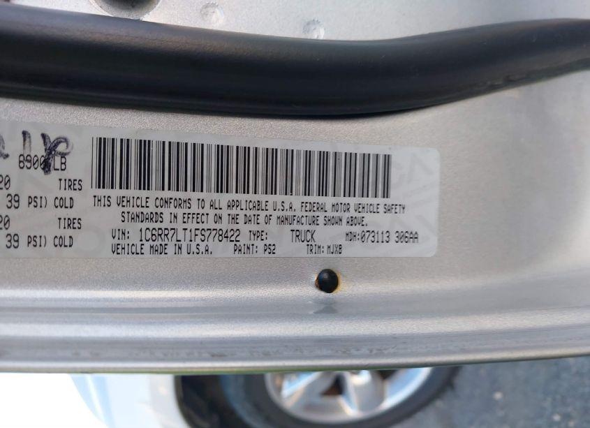 Photo 9 of 2015 Ram 1500 LONE STAR (VIN 1C6RR7LT1FS778422)