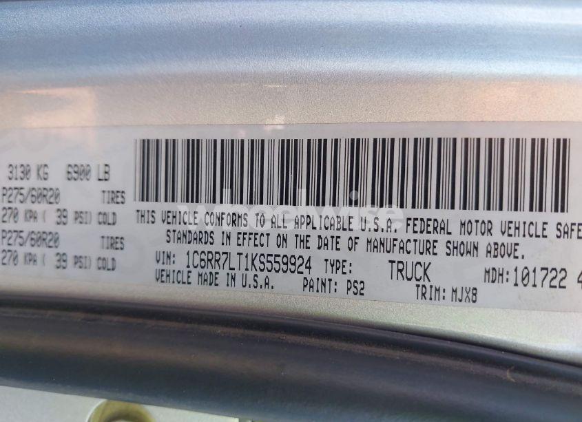 Photo 9 of 2019 Ram 1500 CLASSIC BIG HORN 4X4 5'7 BOX (VIN 1C6RR7LT1KS559924)
