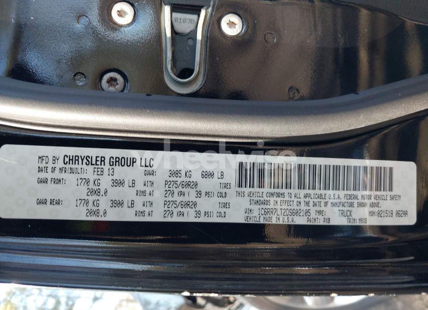 Photo 9 of 2013 Ram 1500 BIG HORN (VIN 1C6RR7LT2DS602105)