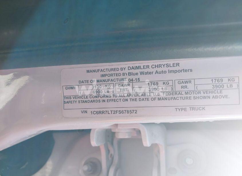 Photo 9 of 2015 Ram 1500 SLT (VIN 1C6RR7LT2FS678572)