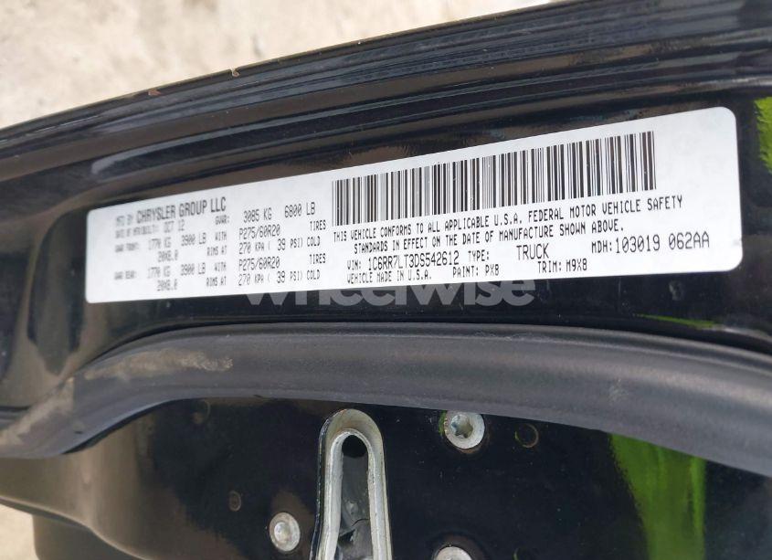 Photo 9 of 2013 Ram 1500 BIG HORN (VIN 1C6RR7LT3DS542612)