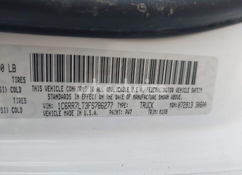 Photo 9 of 2015 Ram 1500 LONE STAR (VIN 1C6RR7LT3FS786277)