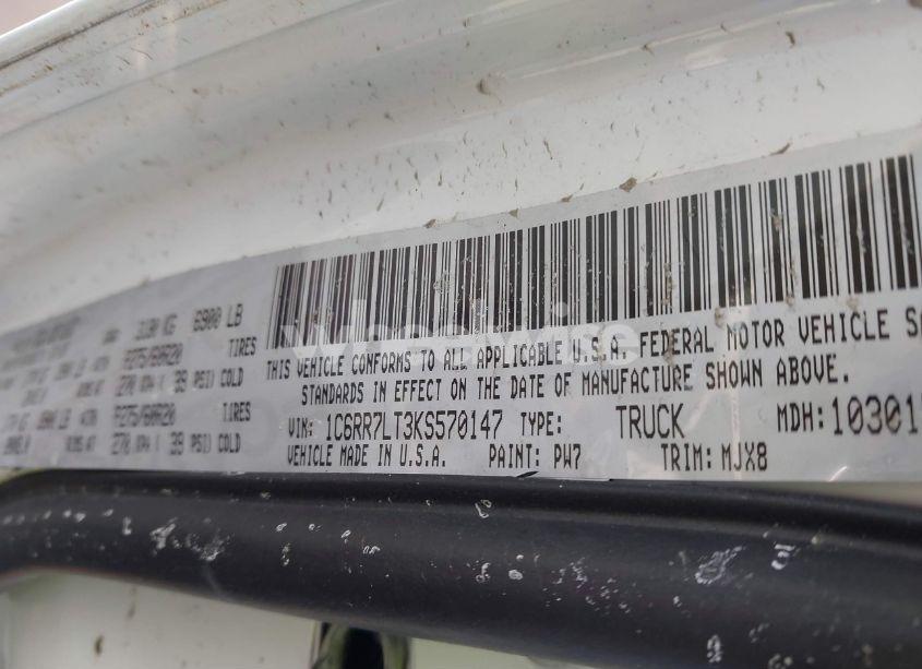 Photo 9 of 2019 Ram 1500 CLASSIC BIG HORN 4X4 5'7 BOX (VIN 1C6RR7LT3KS570147)