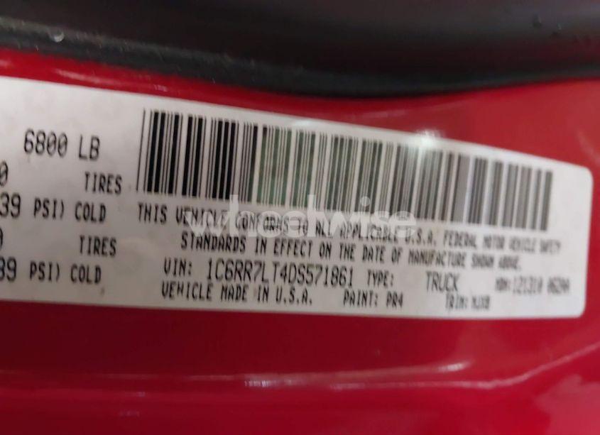 Photo 9 of 2013 Ram 1500 BIG HORN (VIN 1C6RR7LT4DS571861)