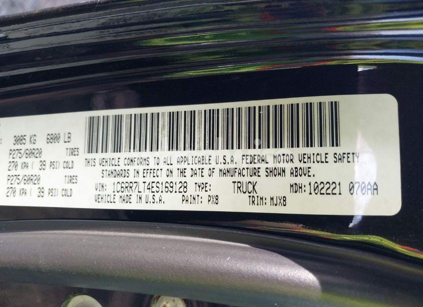 Photo 9 of 2014 Ram 1500 BIG HORN (VIN 1C6RR7LT4ES169128)