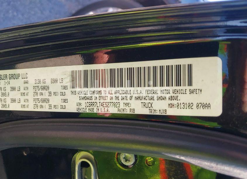 Photo 9 of 2014 Ram 1500 BIG HORN (VIN 1C6RR7LT4ES277023)