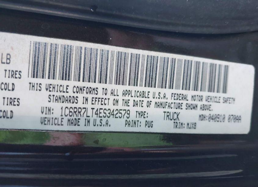 Photo 9 of 2014 Ram 1500 BIG HORN (VIN 1C6RR7LT4ES342579)