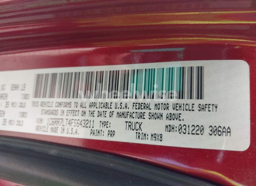 Photo 9 of 2015 Ram 1500 BIG HORN (VIN 1C6RR7LT4FS643211)