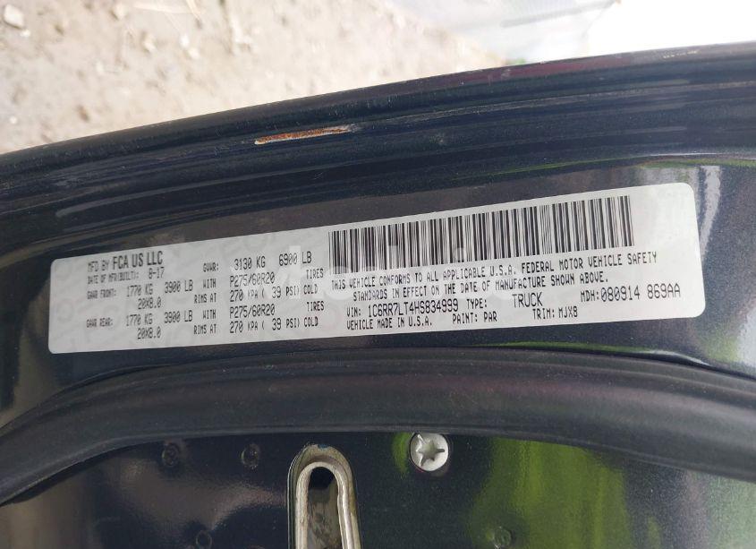 Photo 9 of 2017 Ram 1500 BIG HORN 4X4 5'7 BOX (VIN 1C6RR7LT4HS834999)