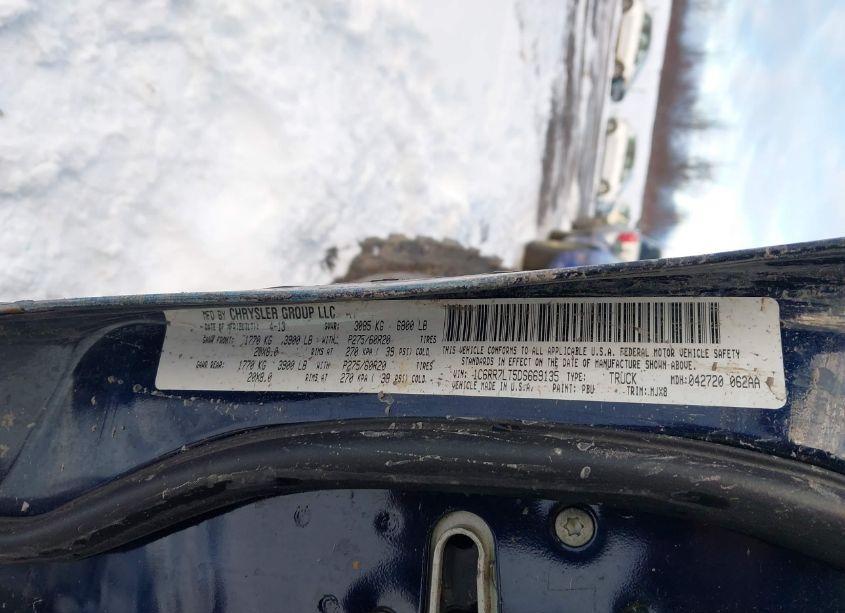 Photo 9 of 2013 Ram 1500 OUTDOORSMAN (VIN 1C6RR7LT5DS669135)