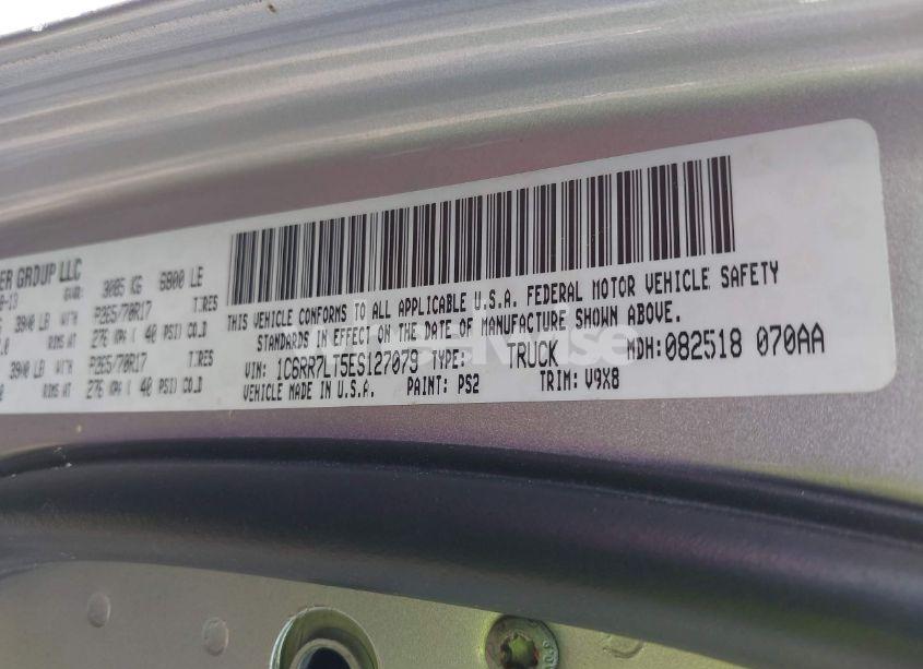 Photo 9 of 2014 Ram 1500 SLT (VIN 1C6RR7LT5ES127079)