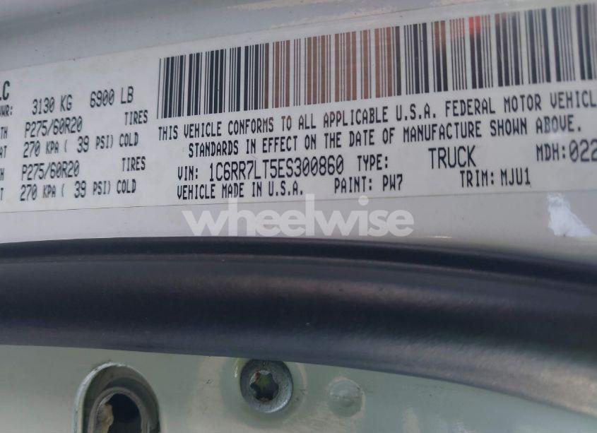 Photo 9 of 2014 Ram 1500 BIG HORN (VIN 1C6RR7LT5ES300860)