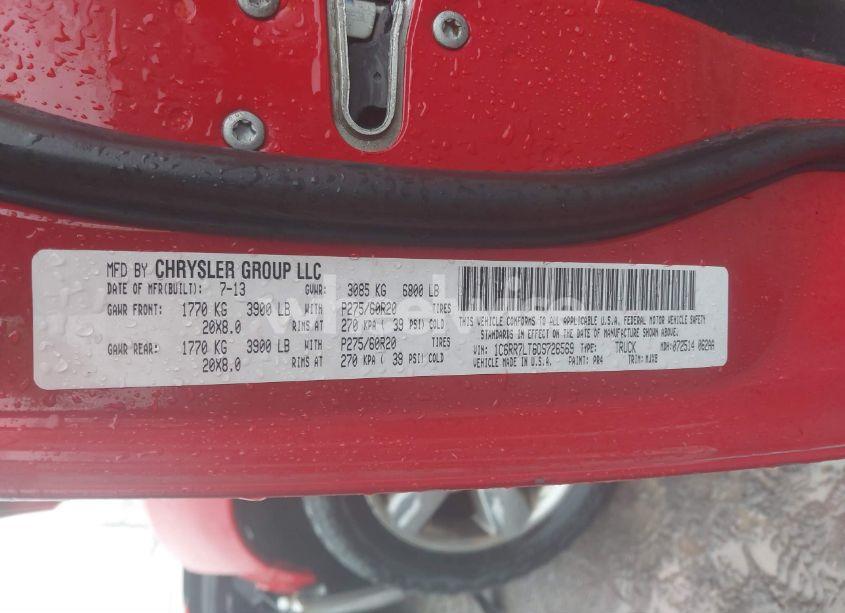 Photo 9 of 2013 Ram 1500 BIG HORN (VIN 1C6RR7LT6DS726569)