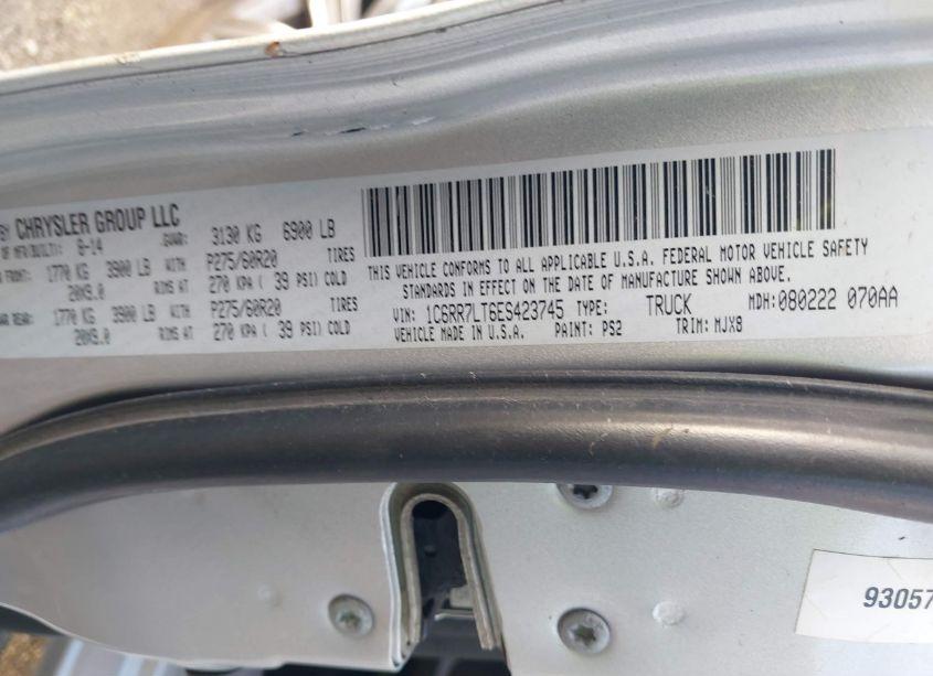 Photo 9 of 2014 Ram 1500 BIG HORN (VIN 1C6RR7LT6ES423745)