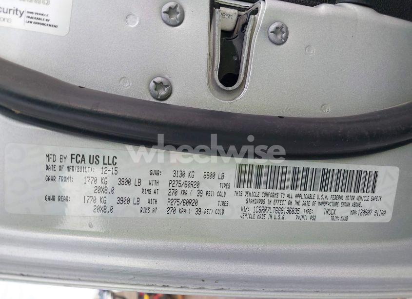 Photo 9 of 2016 Ram 1500 LONE STAR (VIN 1C6RR7LT6GS196835)