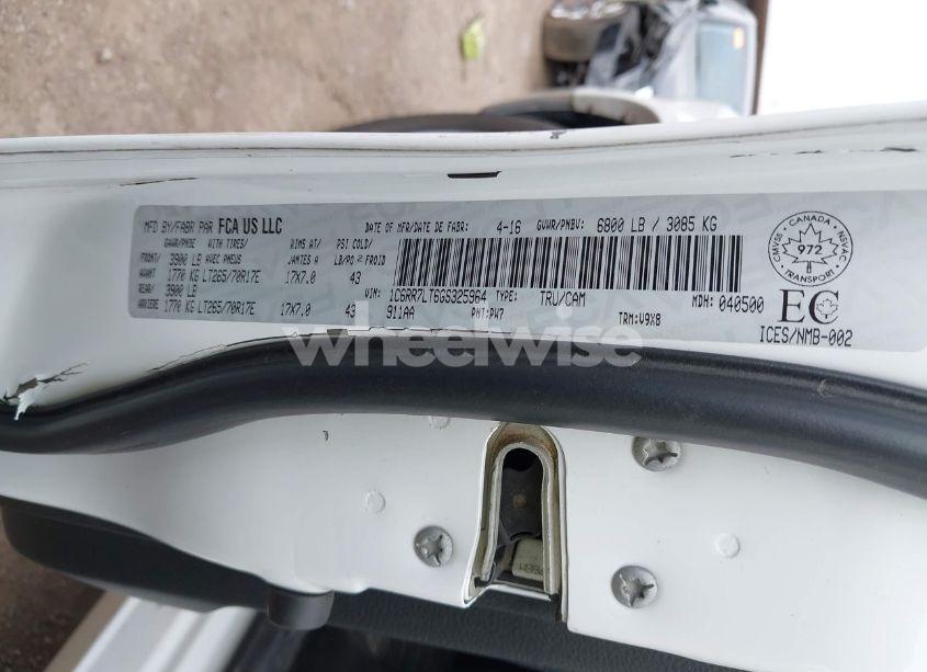 Photo 9 of 2016 Ram 1500 SLT (VIN 1C6RR7LT6GS325964)